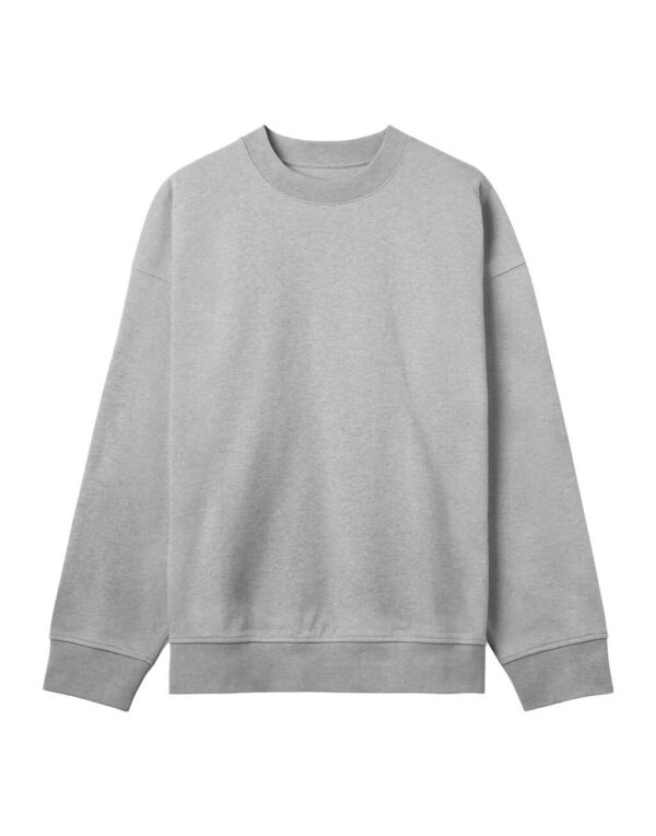 True Blanks – sweatshirt boxy gris chiné ( 370 Gsm )